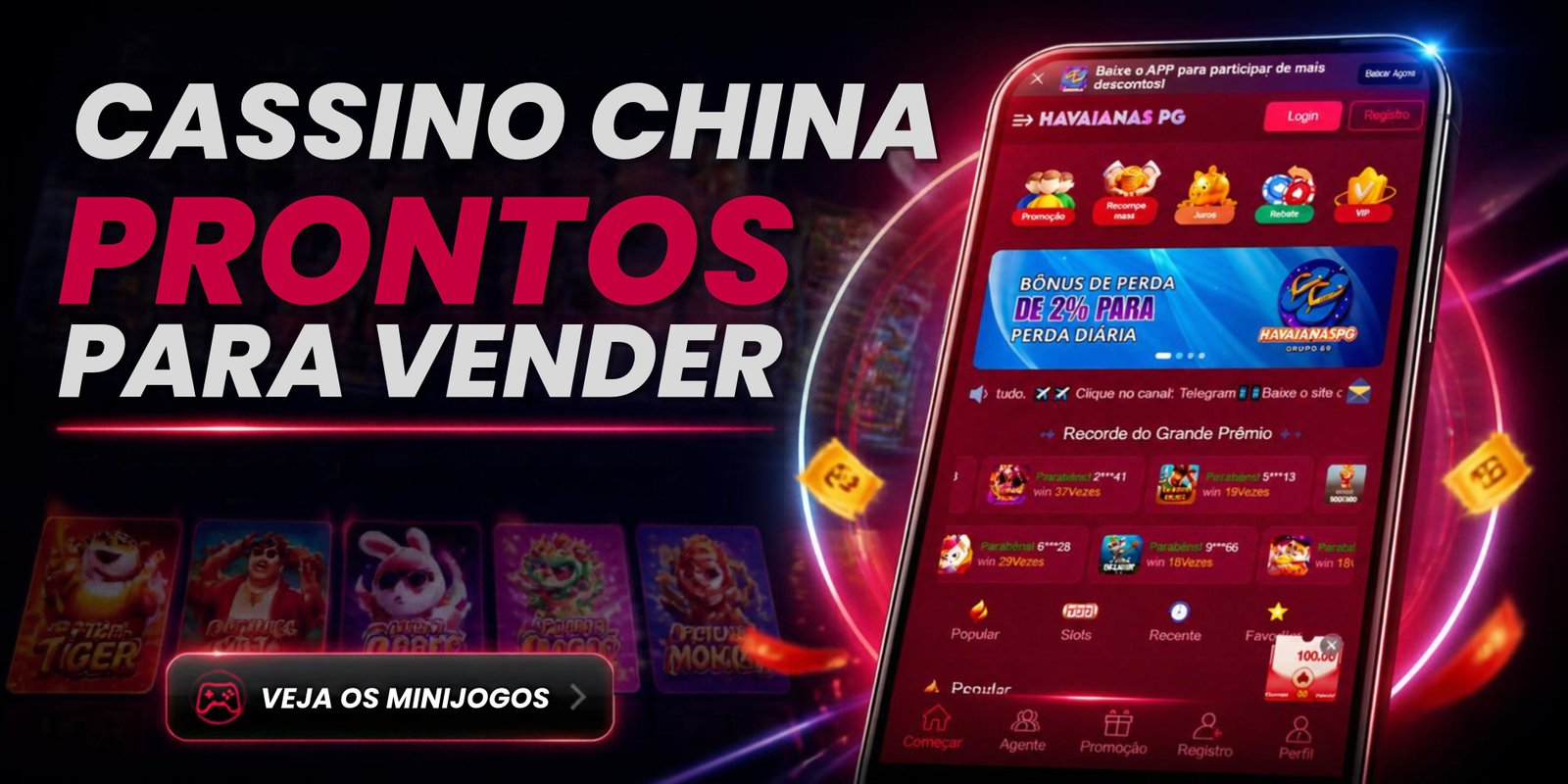 PLATAFORMA DE CASSINO CHININHA (12 TEMAS)